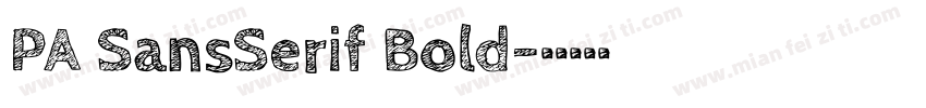 PA SansSerif Bold字体转换